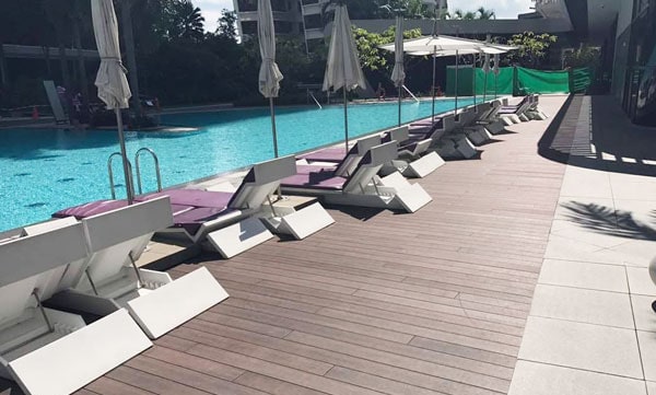 sàn gỗ hồ bơi Nha Trang