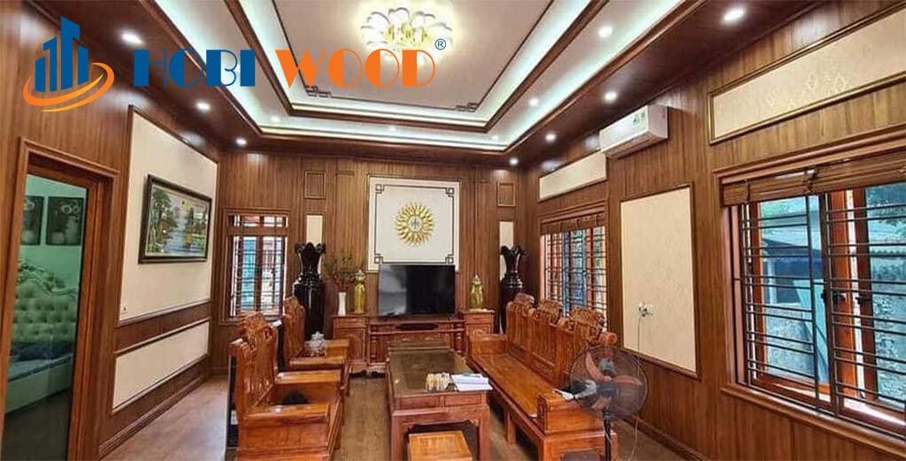 ốp trần nhựa vân gỗ 05