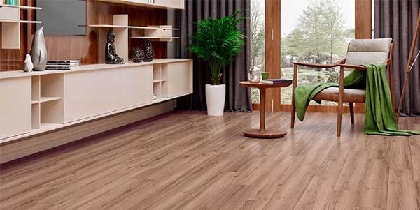 Sàn gỗ camsan lát phòng khách tạo không gian sang trọng