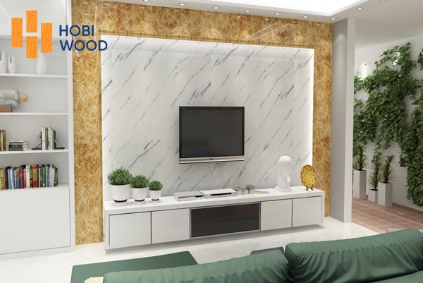 tấm ốp pvc phòng khách