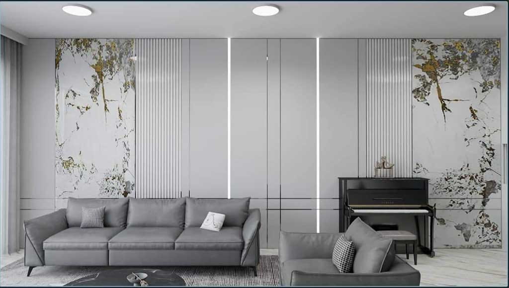 thi công tấm ốp than tre bình dương - hình ảnh sau khi hoàn thành